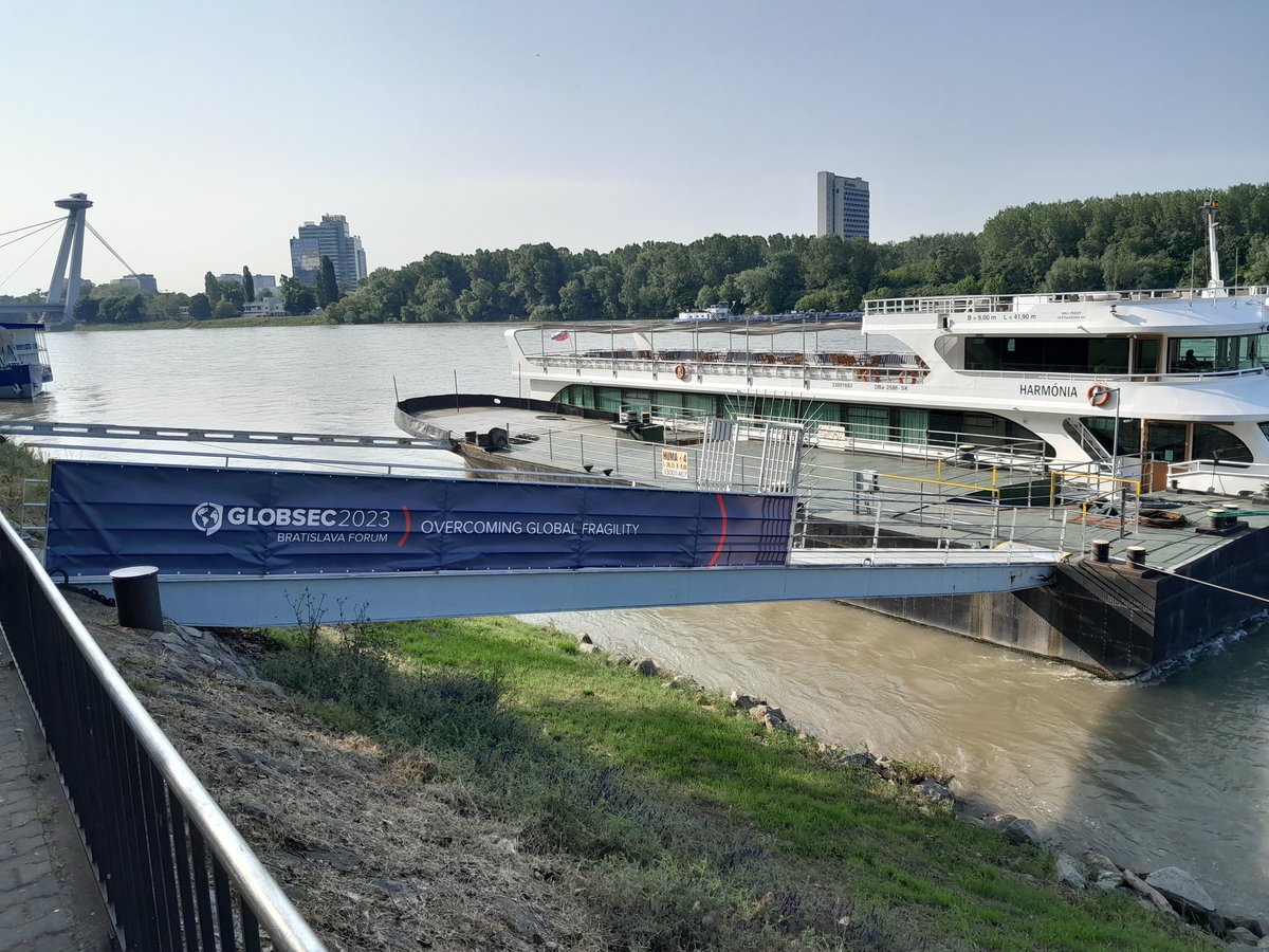 Day 1 #Globsec2023

All aboard the GLOBSEC boat.

Suns out, Danube flowing, I love the smell of @GLOBSEC in the morning.