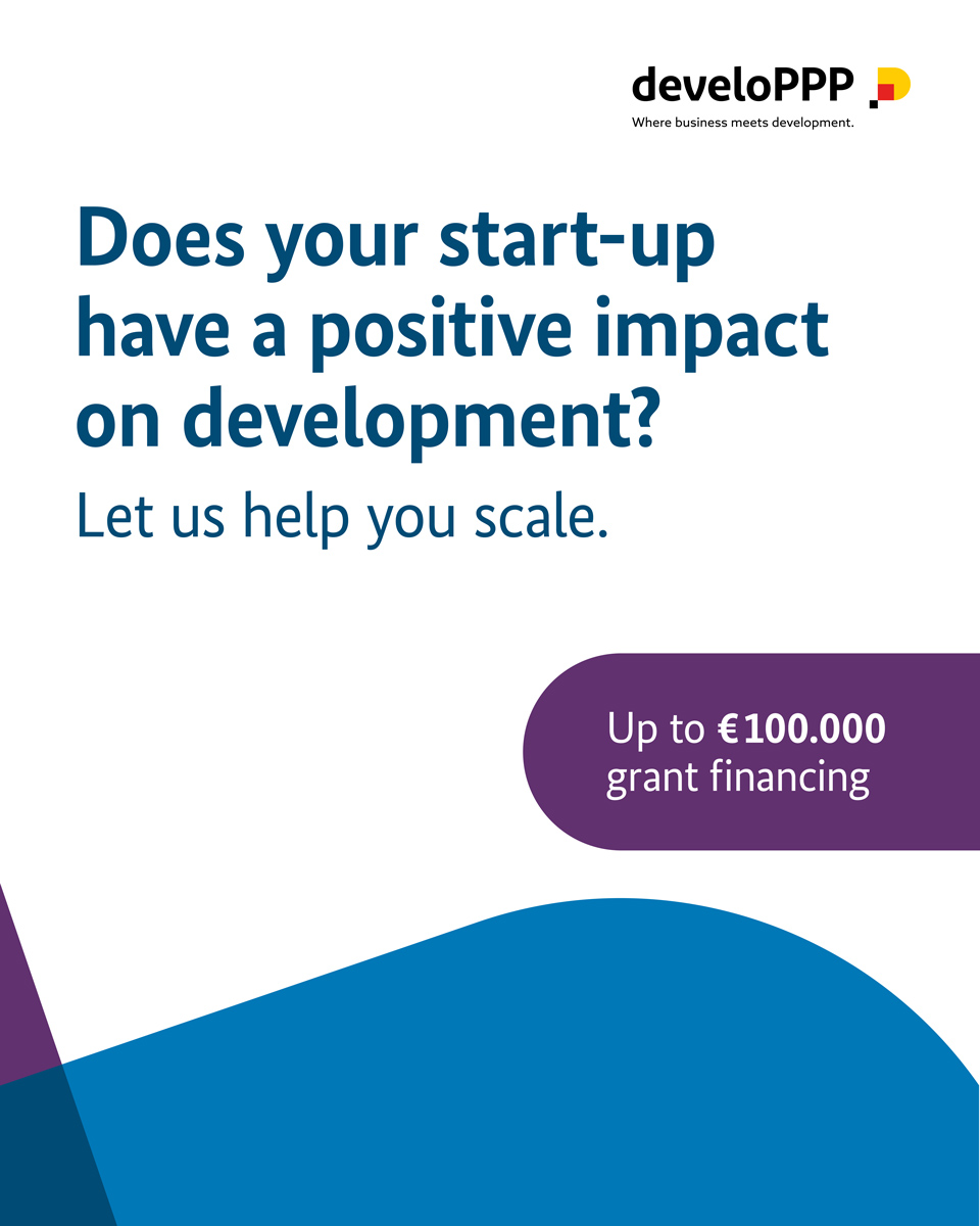 Interested in the develoPPP Ventures program and meet these criteria?
🔵Registered in Kenya, Ghana, Tanzania or Nigeria,
🔵Privately owned and profit-oriented,
🔵Sound business and viable financial plan,
🔵Have additional financiers,

Then apply now 👉 developpp.de/en/application…
