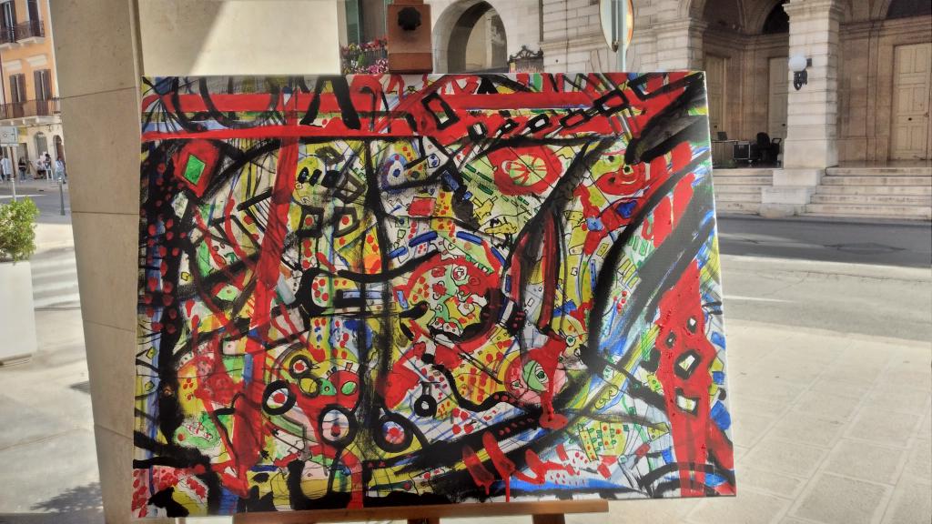 Bernynavigator's tweet photo. Estemporanea di pittura Concorso Nazionale"Atti di bellismo in citta'"Barletta maggio 2023 #artecontemporanea #Barletta #concorsodipittura#pitturastratta https://t.co/hX0n72HViz