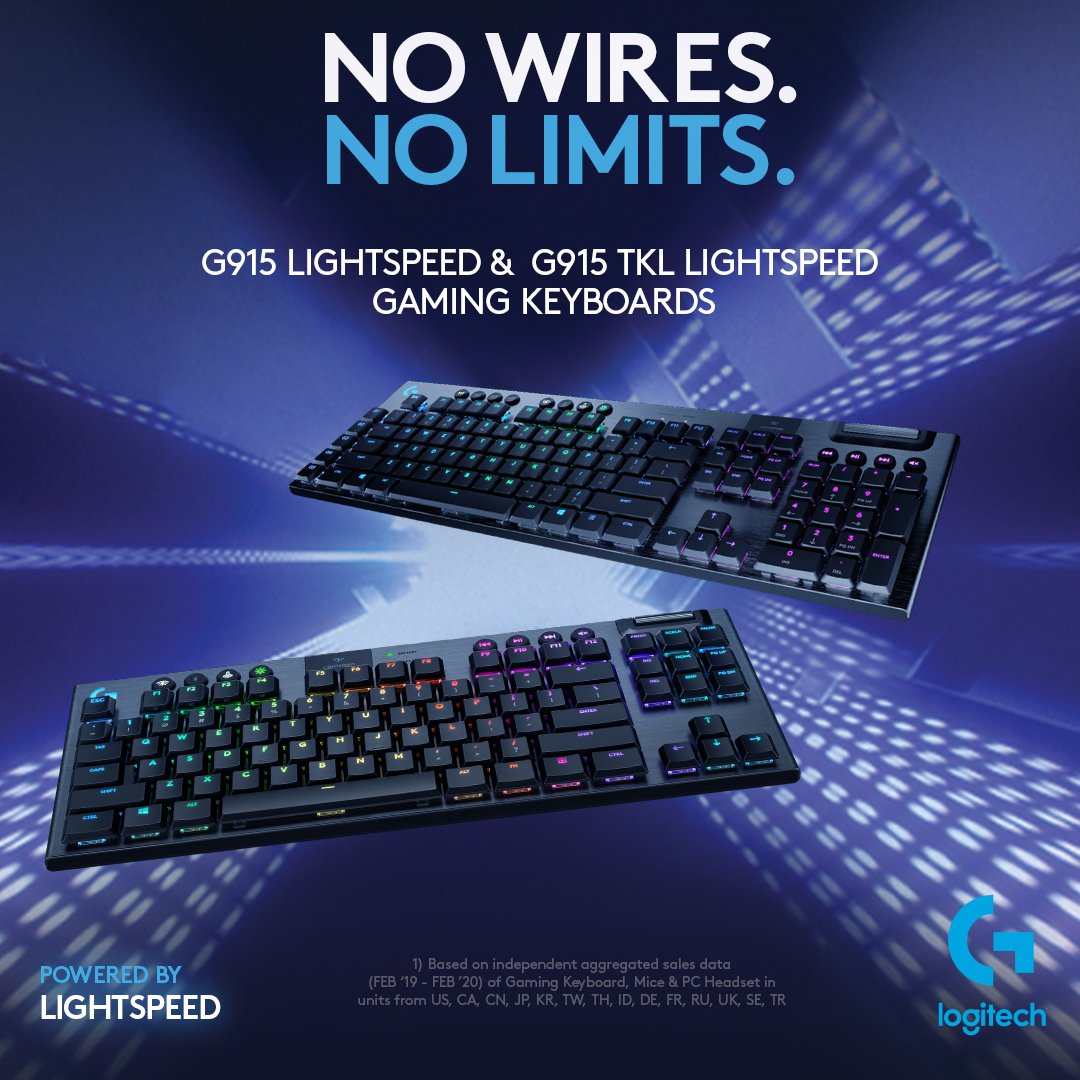 EVETECH on Twitter "The Logitech G915 Lightspeed and TKL Lightspeed