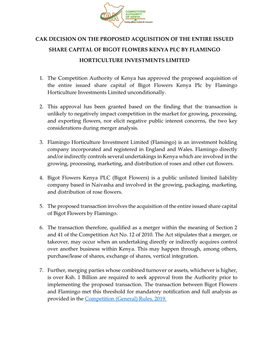 Mwango Capital on Twitter: "1/2 The Competition Authority of Kenya