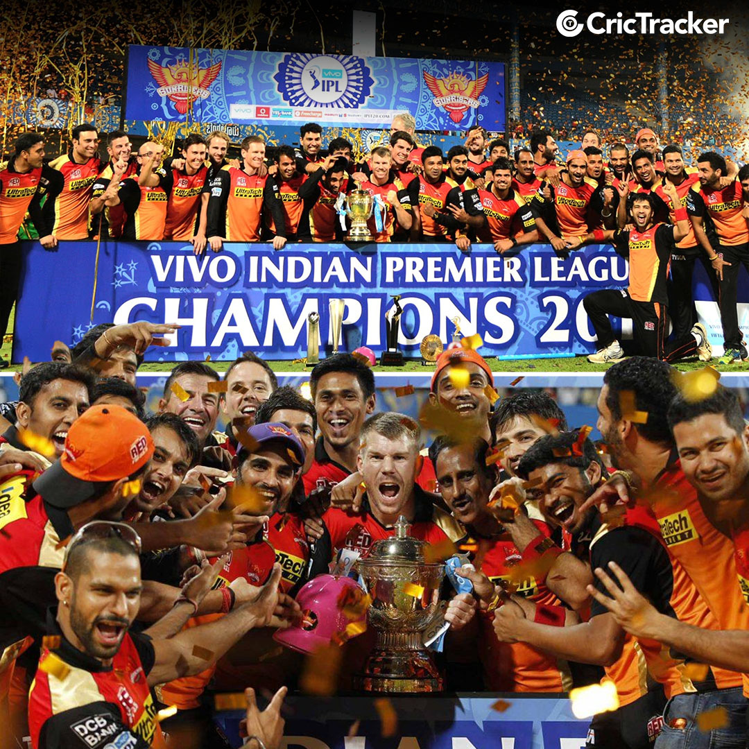 #OnthisDay in 2016, Sunrisers Hyderabad won their first-ever IPL trophy by defeating RCB in the Finals at Chinnaswamy Stadium, Bengaluru.

SRH became the first team ever to win the tournament after playing the eliminators.

#SunrisersHyderabad #Finals #RCBvsSRH #CricTracker