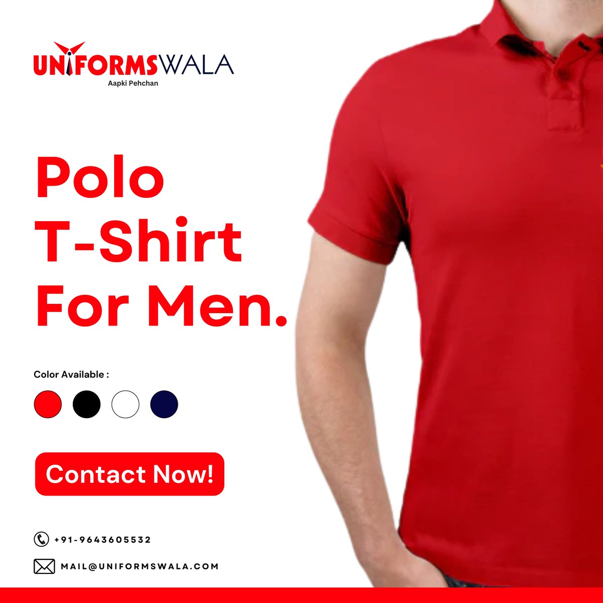 UniformsWala's tweet photo. Polo T-Shirt For Men by UniformsWala.
Get your Logo on it for Free.

For Enquiry :
Call : 9643605532
E-Mail : Mail@UniformsWala.com

#UniformsWala #AapkiPehchan #corporate #Uniforms #tshirts #design #apparel #shopping #tee #mensfashion #tees #tshirtprinting #hoodies #tshirtshop https://t.co/PcGghjtQq2
