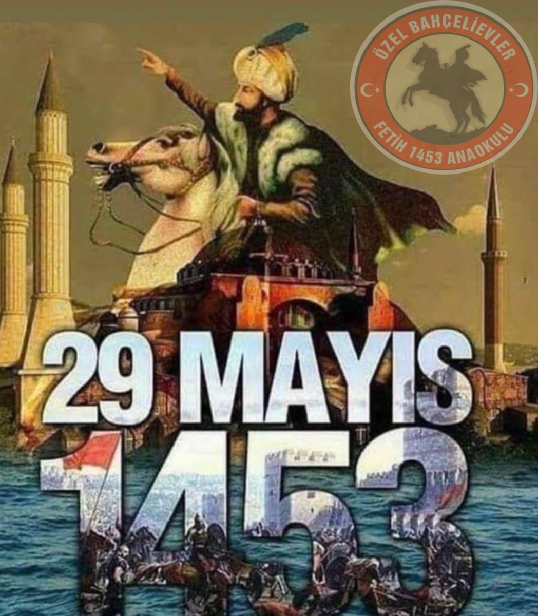 Fatih Sultan Mehmet’in 21 yaşında fethettiği, İstanbul’un Fethi'nin 570. yılı kutlu olsun. Üzerinde yaşadığımız güzel toprakları bize vatan kılan tüm ecdadımızı saygıyla ve minnetle anıyoruz. #fetih #istanbul #29mayıs #Fatih