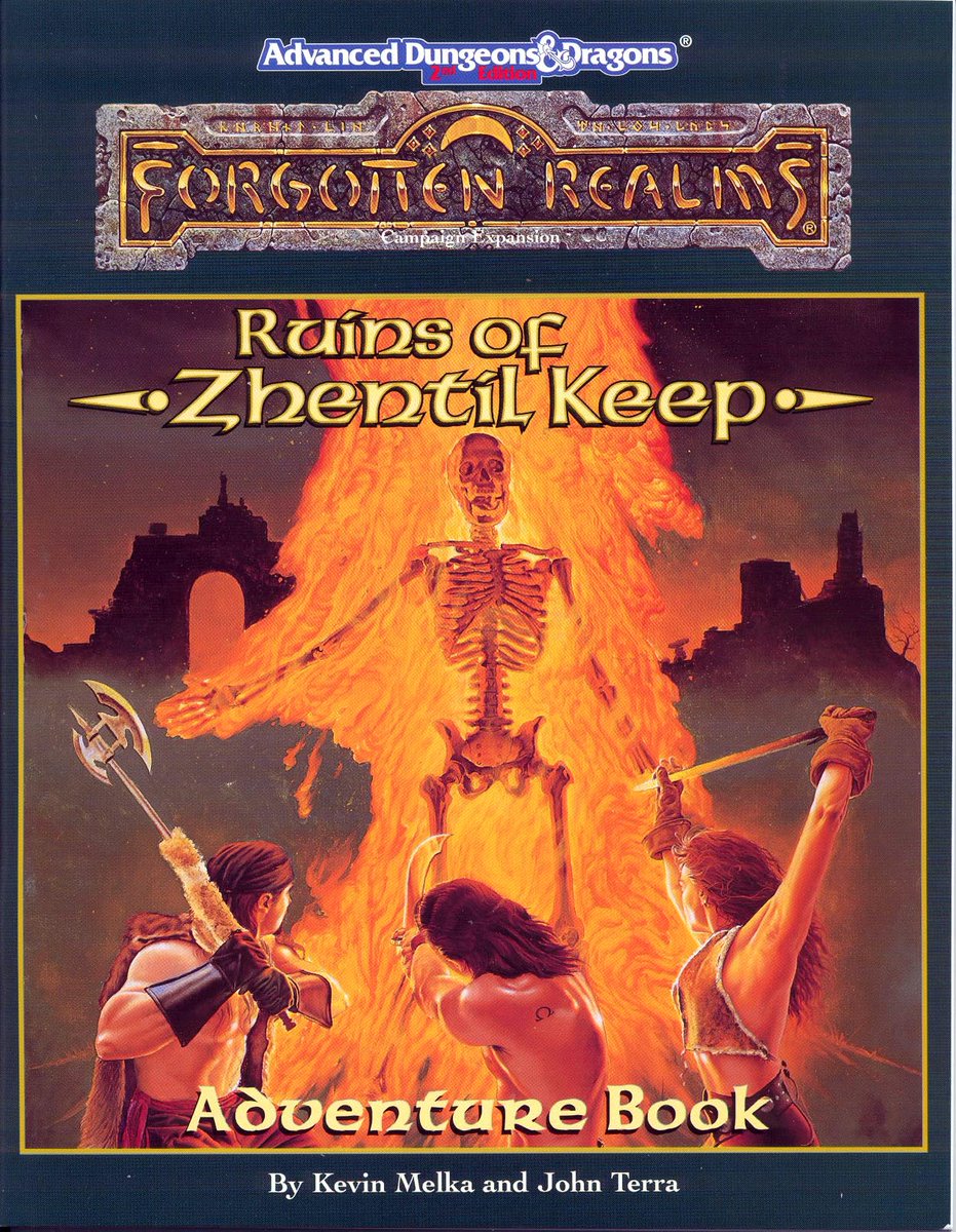 mavmaramis's tweet photo. Forgotten Realms: The Ruins of Zhentil Keep / Campaign Book, TSR, 1995. Cover: Fred Fields. #skeleton #FredFields #TSR #roleplaying #AdvancedDungeonsandDragons #dungeonsanddragons #Dungeons #Dragons #ForgottenRealms #Zhentil @thatsgoodweb @afrocosmist @retroscifiart @doberes https://t.co/hSo4iQPhjt
