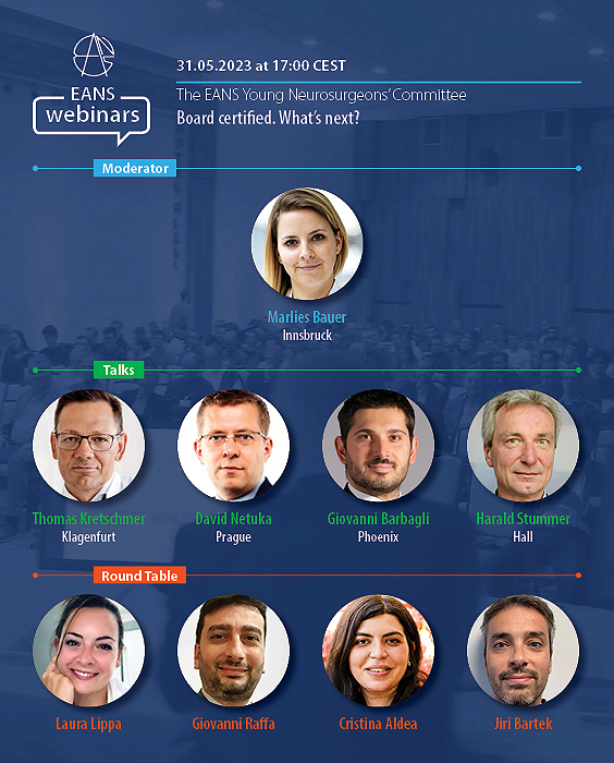 EANSonline50's tweet photo. REMINDER: Join us in the next webinar organized by the EANS Young Neurosurgeons’ Committee! - https://t.co/i9s0MUwHIZ https://t.co/mEml477yHV