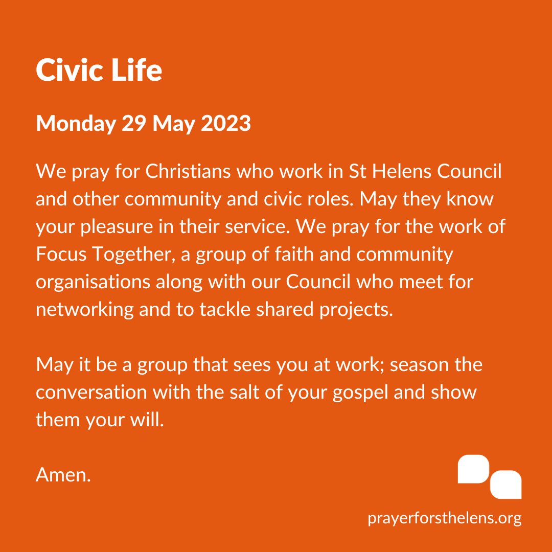 We're praying for St Helens. Today we pray for Civic Life! Get prayer points straight to your inbox by joining our mailing list at prayerforsthelens.org #prayforsthelens #sharetheprayer #prayerforsthelens #together #sthelenstogether