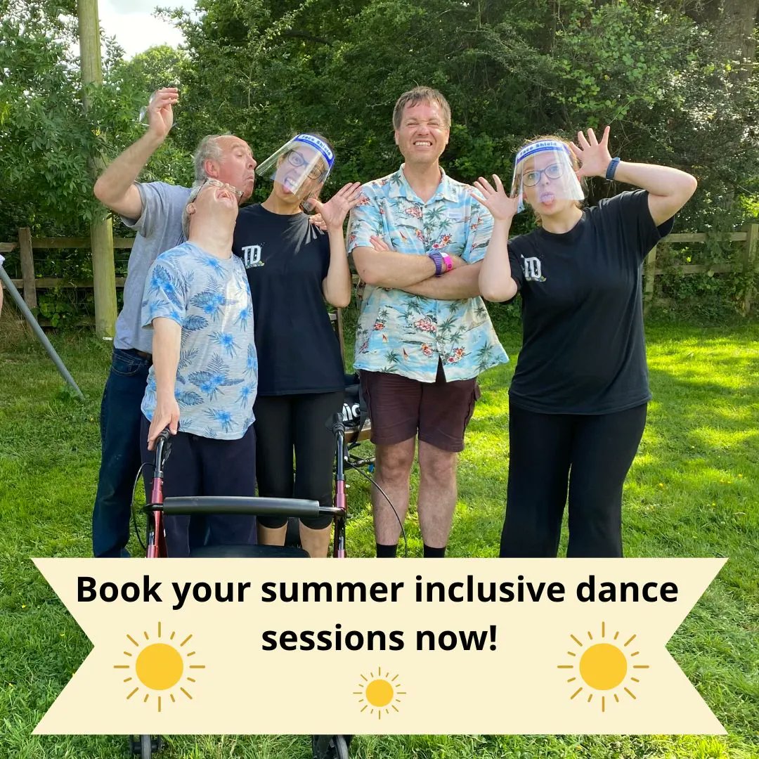 Are you interested in inclusive dance sessions for your organisation?

We have increased availabilty over the summer and we are always happy to dance out in the sunshine ☀️ 

Email us at info@tessellationdance.co.uk if you're interested 🕺 

#InclusiveDance #BookNow #Summer