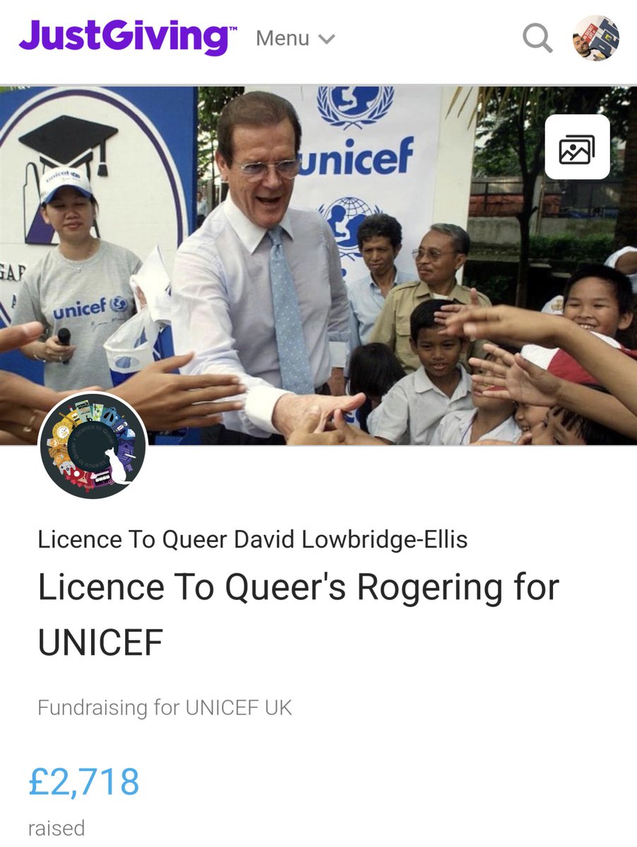 I'm so incredibly proud of @LicenceToQueer! 

Within 12 months from  #RogeringForUnicef and #DonateAnotherDay, he's raised just shy of £4,000 for @UNICEF!

The fundraiser for Donate Another Day is still open at tinyurl.com/LtQDAD so let's raise that £188 to get to £4,007!