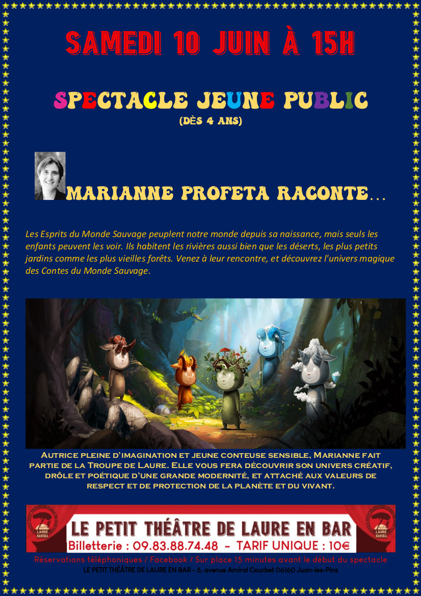 Elle lutte #enRêve (@mlleellute) on Twitter photo 💎🌪️💧🌳🔥 Les contes du monde sauvage reviennent 🔥🌳💧🌪️💎
Lecture pour enfant Samedi 10 juin à 15h des contes écrits dans l'univers de <a href="/TalesFTWild/">Tales From The Wild Fondation</a>.
à #Antibes #JuanLesPins
3 contes pour aller à la rencontre de 3 esprits. Spectacle pour petits et grands. 💎🌪️💧🌳🔥 Les contes du monde sauvage reviennent 🔥🌳💧🌪️💎
Lecture pour enfant Samedi 10 juin à 15h des contes écrits dans l'univers de <a href="/TalesFTWild/">Tales From The Wild Fondation</a>.
à #Antibes #JuanLesPins
3 contes pour aller à la rencontre de 3 esprits. Spectacle pour petits et grands.