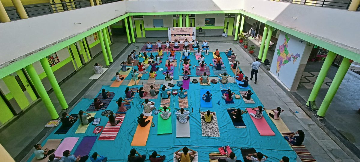 On Occasions of #InternationalDayofYoga2023 #Countdown @CBCPalanpur Organized #Yoga Prectice at UpasanaHighSchool , Palanpur coordinate with @GujaratYogBoard