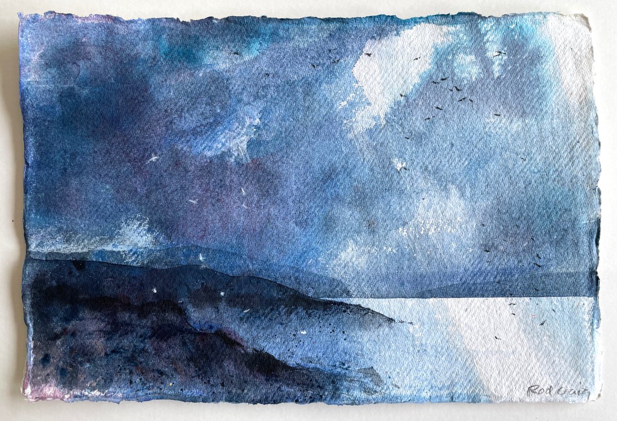 rodcraigartist's tweet photo. resurrecting a few small unfinished pieces before I move on to new projects. #ragpaper #watercolourpainting #seascape https://t.co/uaKKXDW6qa
