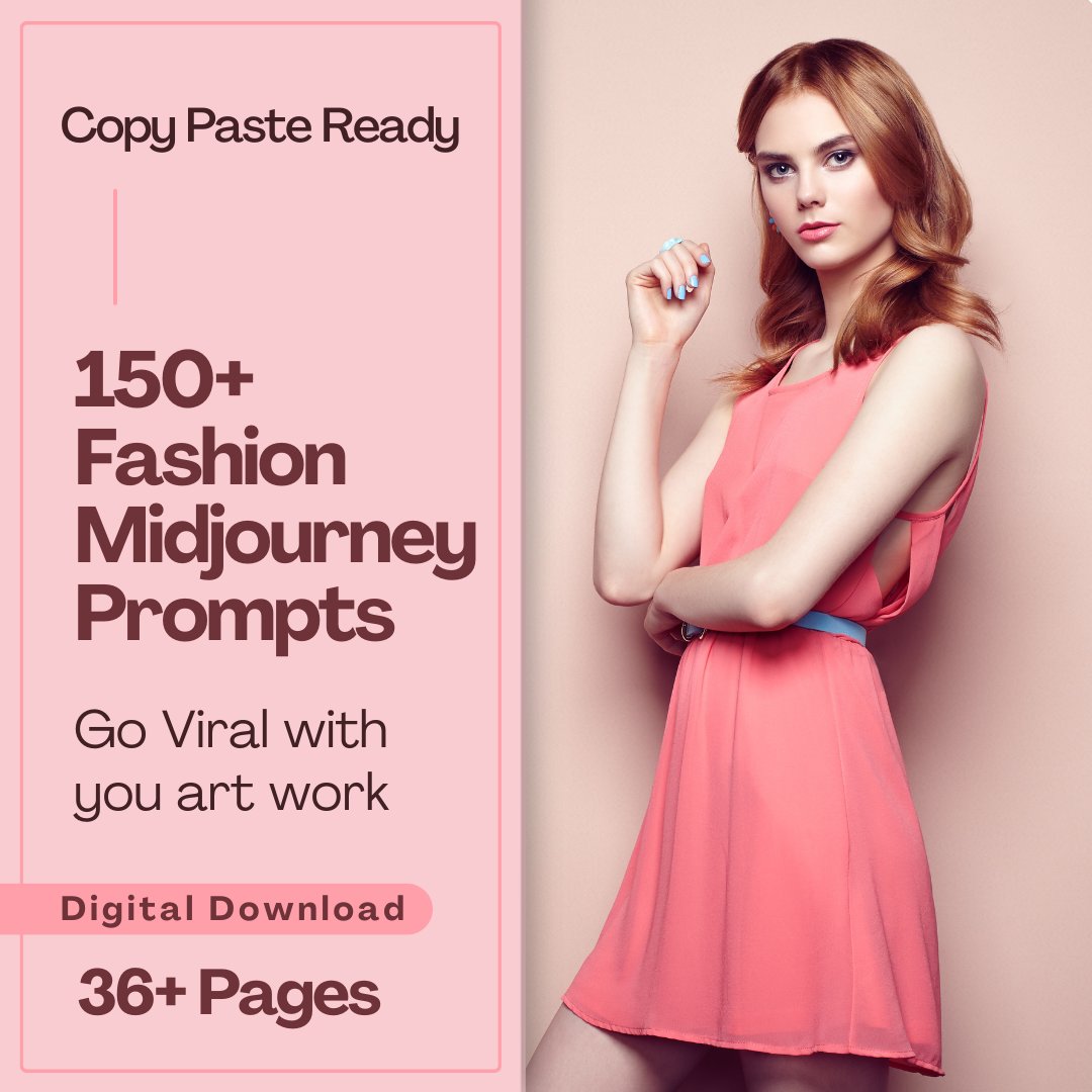 150+  #midjourney  v5 Chatgpt Prompts ‘Fashion' 36+ Pages 'FREE' for next 24hrs. Create stunning images in an effortless time.
buymeacoffee.com/sevensky/e/139…

#AIart #aiartcommunity #ChatGPT