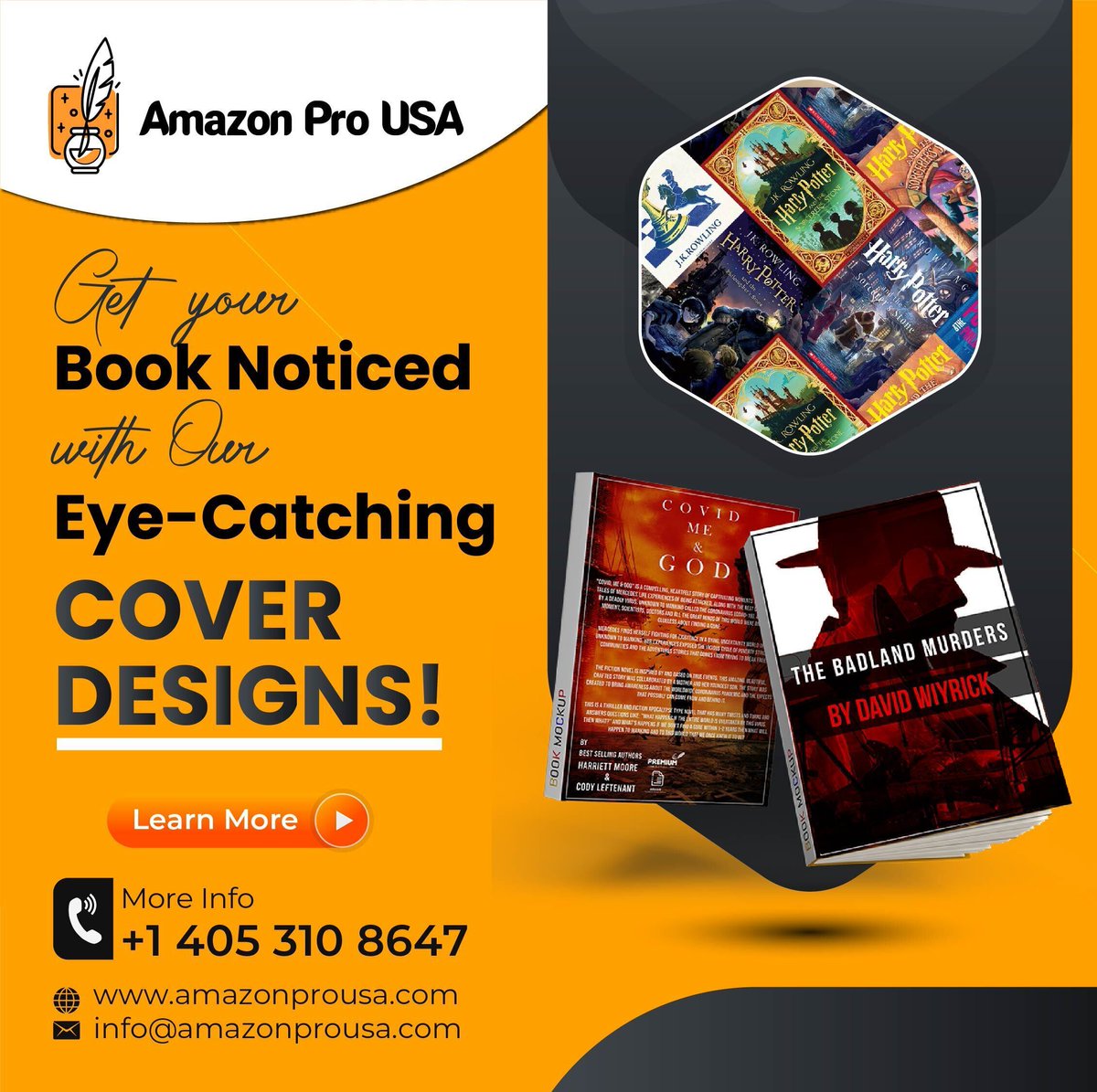 A great book cover catches a reader's eye and makes them want to know more. Let us help you create a cover that truly stands out on the shelf. 

#BookCoverInspiration #CoverDesign #BookDesign

amazonprousa.com