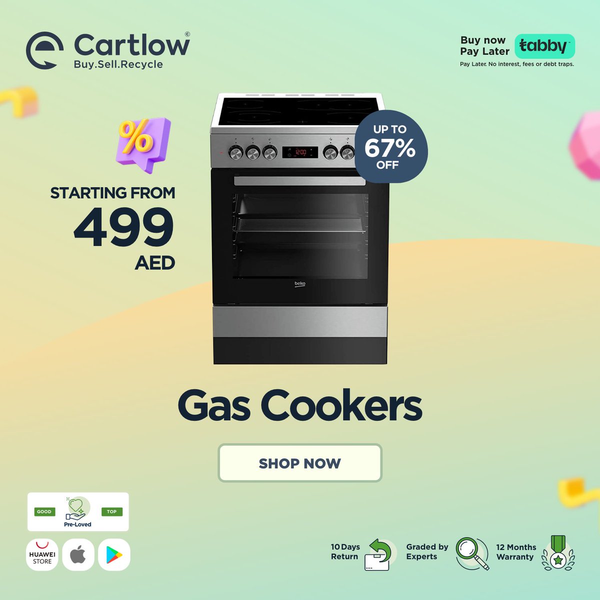 Cooking is now easier with Cartlow 😉 
Gas cookers starting from 499 AED! 🤯 

Offer valid only for 24 hours ⏱️

Shop now and show off your cooking skills🧑‍🍳
bit.ly/3qcRljC

#cartlow 
#cartlowdeals