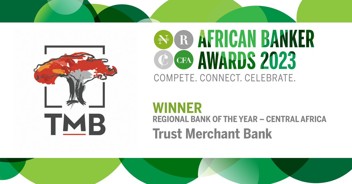 TMB_CD's tweet photo. Nous sommes ravis et honorés d’avoir remporté le trophée de Meilleure Banque en #Afrique Centrale aux African Banker Awards 2023 du @BankerMagazine. Nous remercions nos équipes, nos clients et nos partenaires qui contribuent au succès de la TMB #ABKA2023 #RDC #Congo https://t.co/1jGyyceqQC
