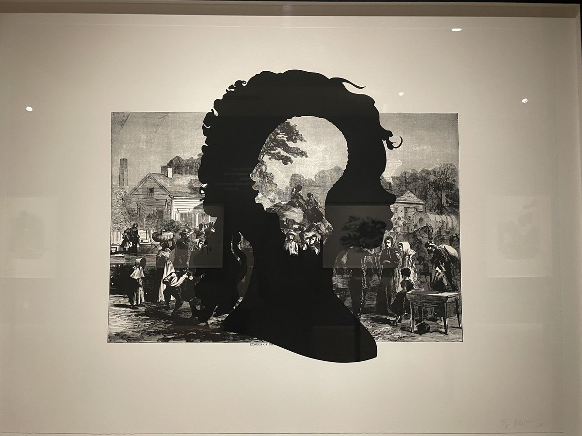 Kara walker at the NY historical Society, last week. For all those who saw her life-changing “A Subtlety” years ago ⁦⁦@karawalker_art⁩
