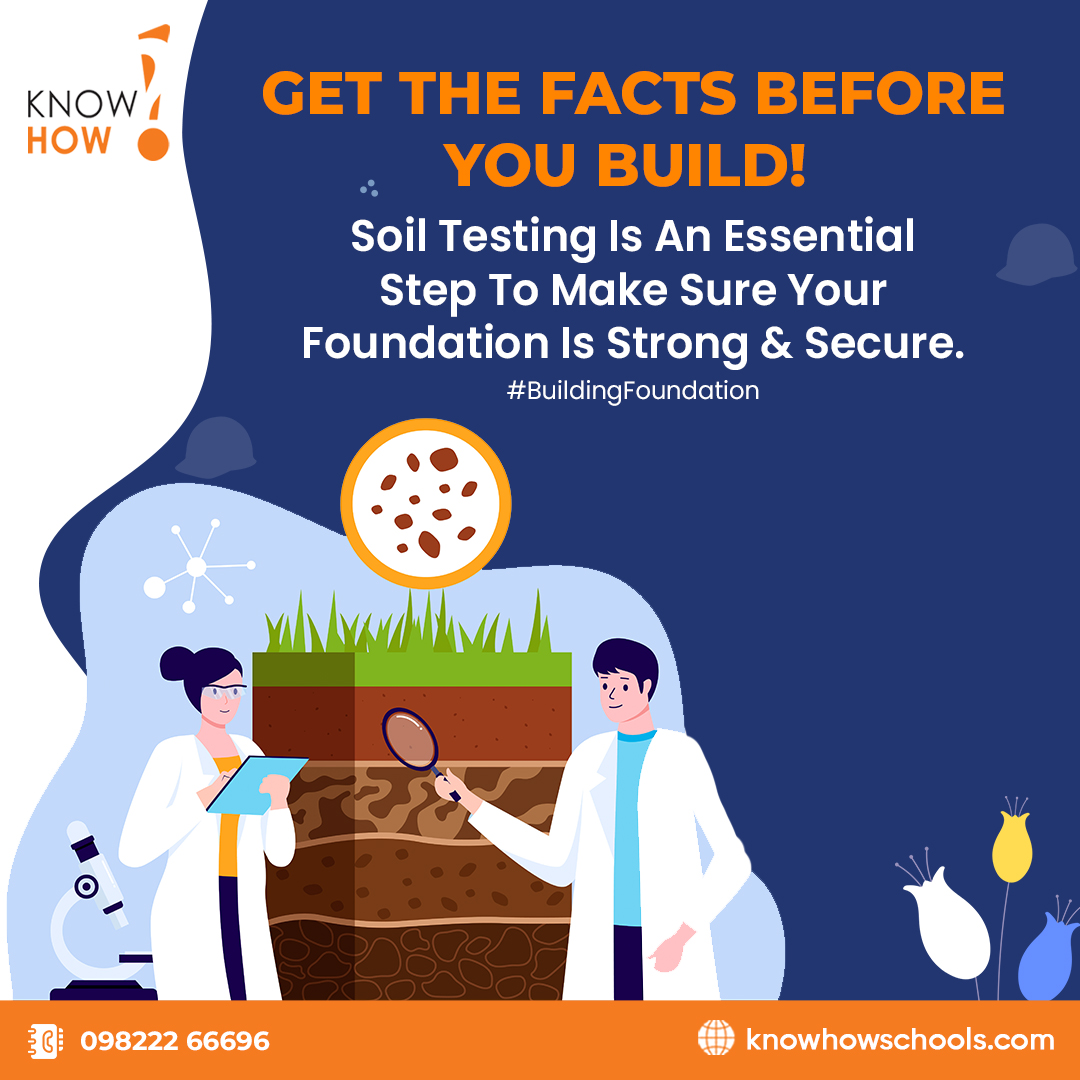 Did you know that it's important to get the soil tested before designing the foundation of a building? 🤔 🤓 For more facts like this, join Know How!

Visit Us: knowhowschools.com
Contact Us: 98222 66696

#constructiontips #SoilTesting #BuildingFoundation #knowhow
