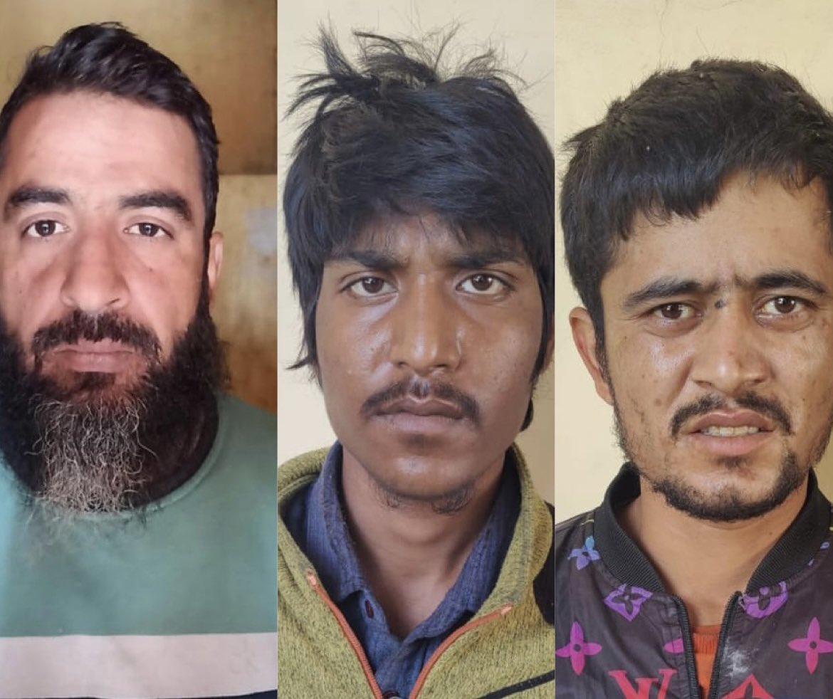 3 Notorious thieves involved in multiple robberies in Srinagar booked under PSA. 1) Imtiaaz Ahmed Shah @ 99 of Khanyar 2) Mohd Shameem Boya of West Bengal ( a/p Tengpura, Srinagar) 3) Mohd Hilal Sheikh of Jaipur (a/p Maisuma). They have been lodged in Kot Balwal Jail, Jammu.