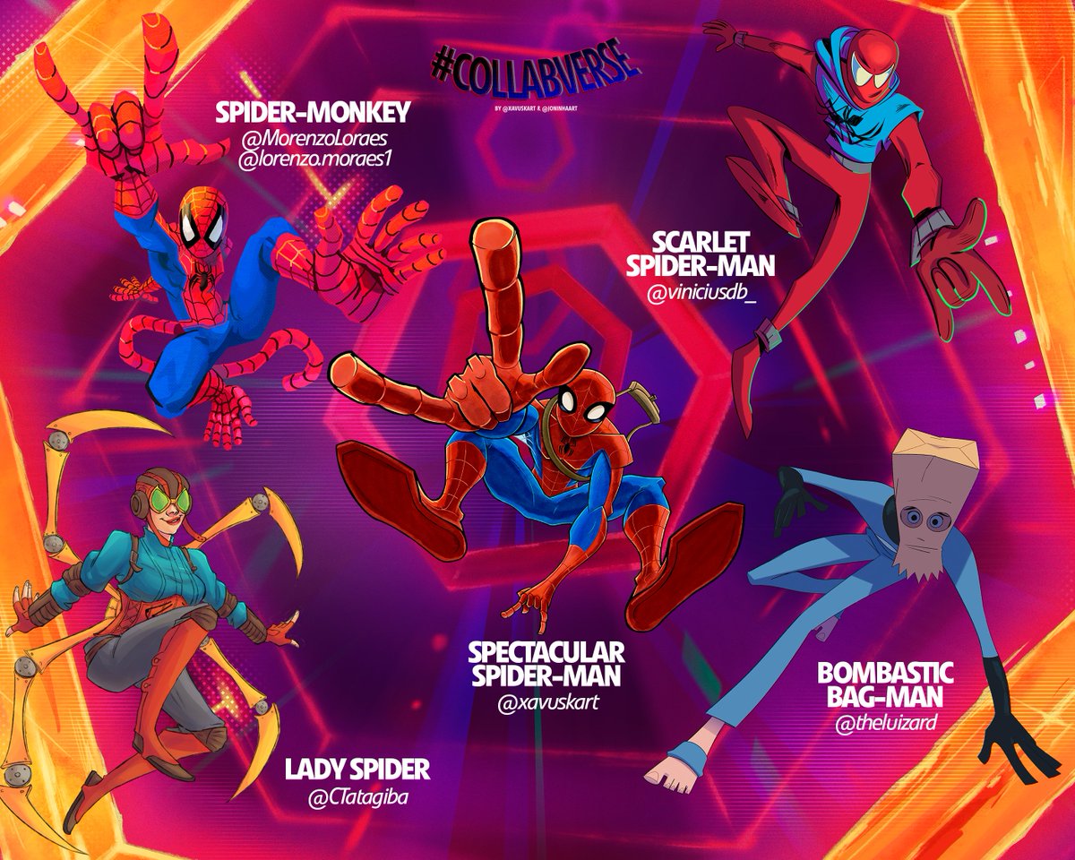 CinematizandoOf's tweet photo. As artes com os nomes de seus respectivos artistas que fizeram parte do Collabverse para Homem-Aranha: Através do Aranhaverso
#Collabverse #HomemAranha #HomemAranhaAtravésDoAranhaverso #SpiderMan #SpiderManAcrossTheSpiderVerse https://t.co/XwMU823K8G
