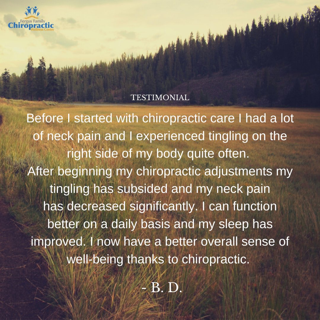 Happy #TestimonialTuesday! #testimonial #reviews #sleep #soreback #backpain #painless #mobility #back #sore #changes  #life #improved #positiveenergy #spine #maintain #energy #testimony #ferguselora #elorafergus #fergus #elora #centrewellington #chiropractic #chiropractor