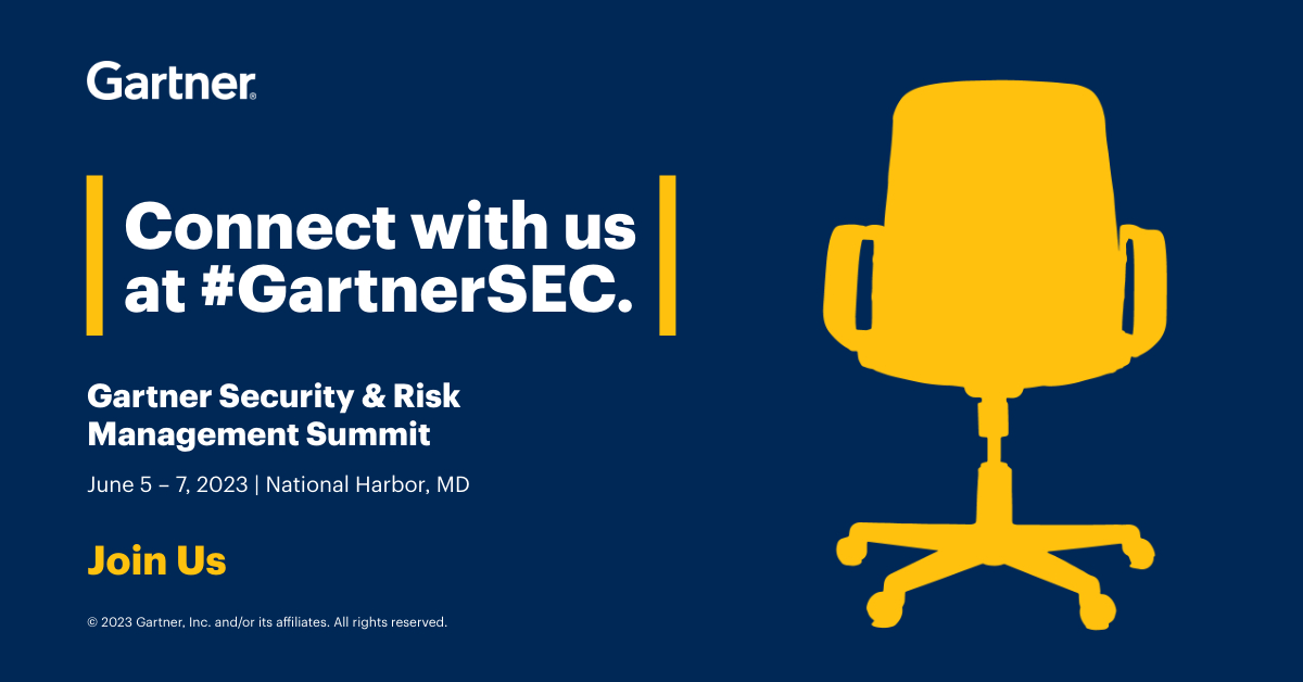 Just 1 week until #GartnerSEC and we can't wait to meet you. Join us at our booth #228