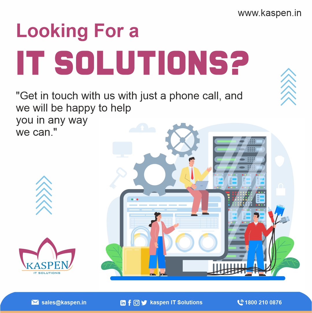 ItKaspen's tweet photo. Get in touch with 𝐊𝐚𝐬𝐩𝐞𝐧 𝐈𝐓 𝐒𝐨𝐥𝐮𝐭𝐢𝐨𝐧𝐬 team today and start transforming your business through their innovative IT solutions.

https://t.co/kPWGrXrnRG

#kaspen #itsolution #itservices #computerservices #supportservices #business #techno #technology
#hardware https://t.co/JnsheG8Q9O