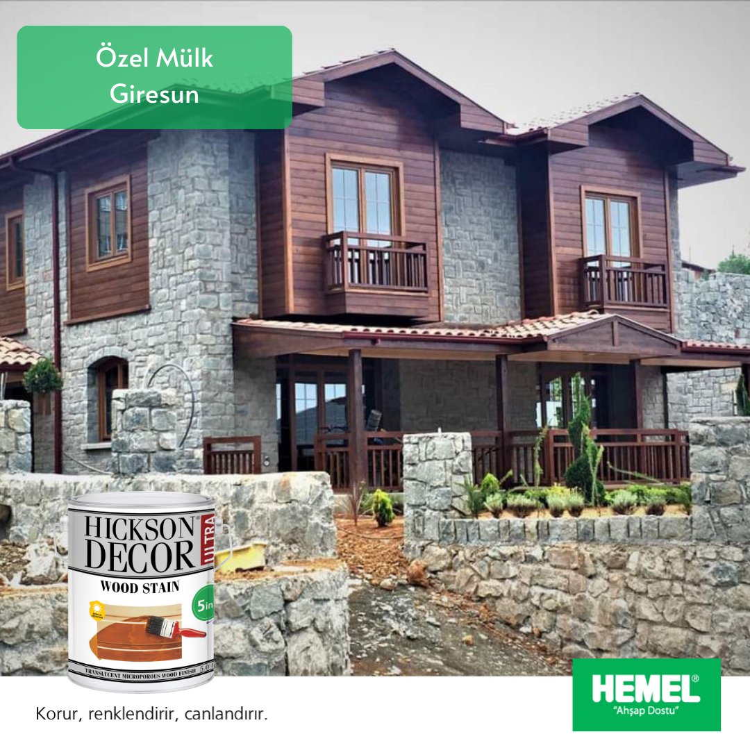 AhsapDostu's tweet photo. HEMEL her yerde! Giresun’da özel mülkün bakım çalışmasında Hickson Decor Ultra Wood Stain kullanıldı. #hemel #ahsapdostu #hicksondecor #koruma #ahşap #boya #vernik #uygulama #bakım https://t.co/ROOzlQcCQM