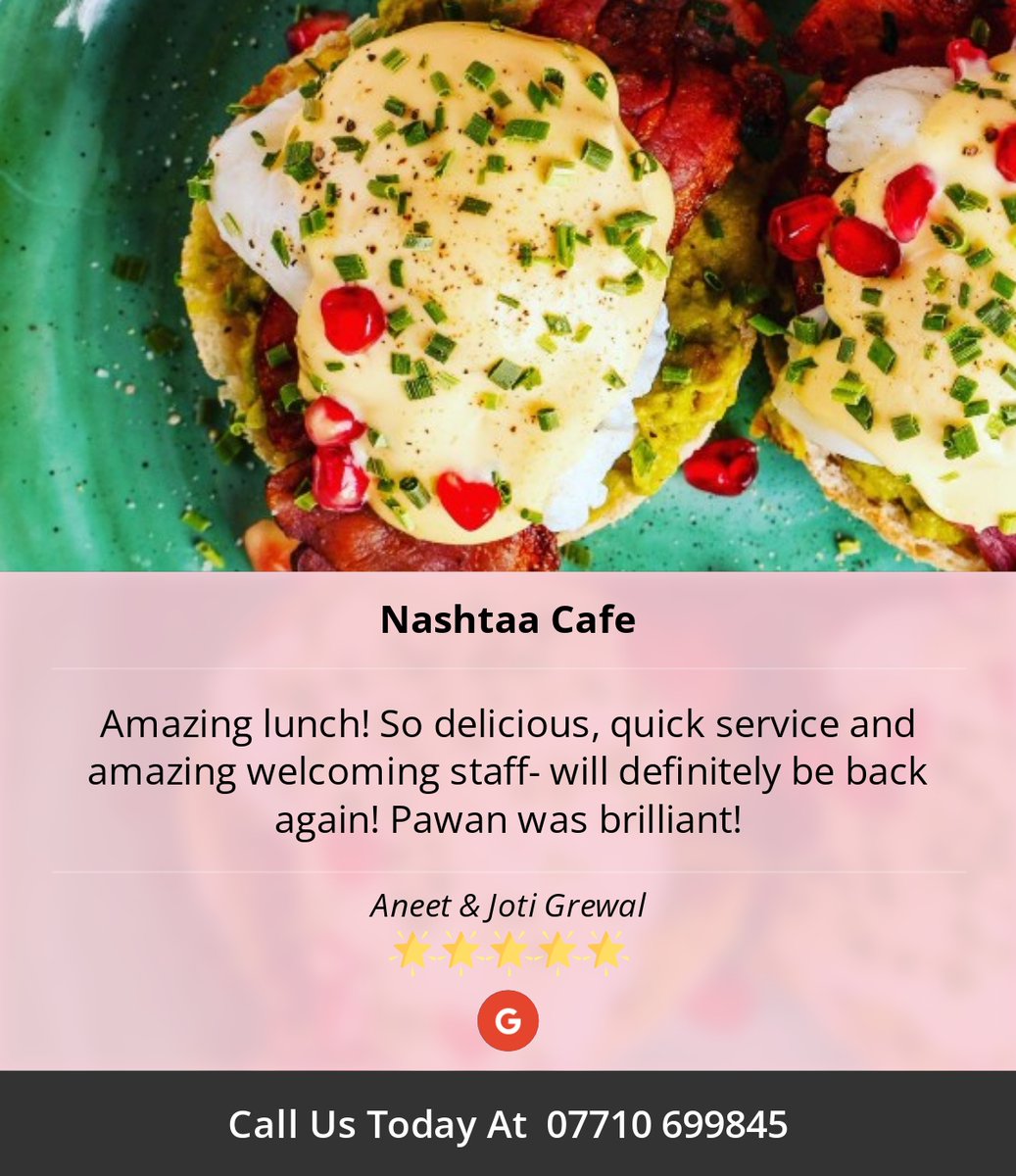 5 Star: Aneet &amp;. "Amazing lunch! So delicious, quick service and amazing welcoming..." maps.google.com/?cid=178064164…