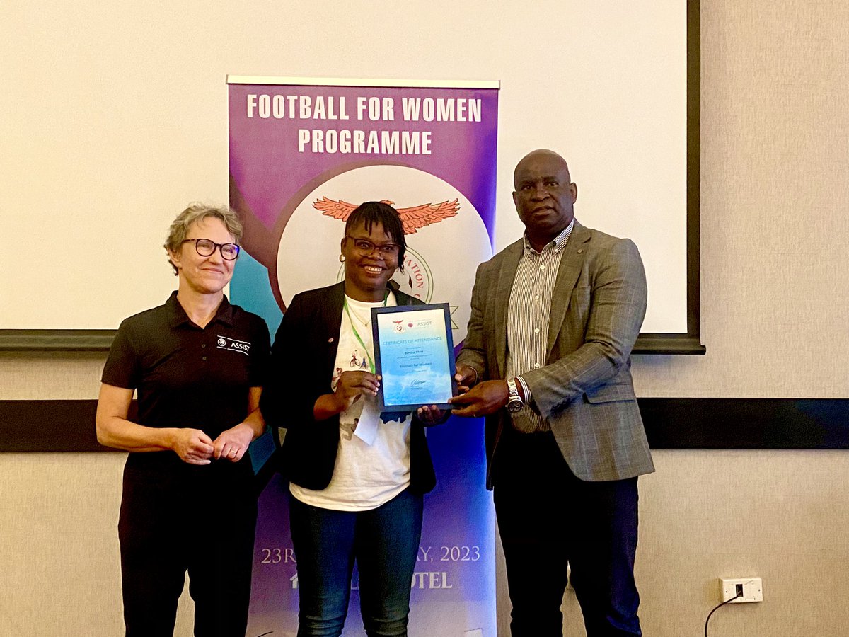 nowspar's tweet photo. We are excited to see our team member Bertha Phiri receiving a certificate from UEFA after participating in the football for women workshop hosted by FAZ in partnership with UEFA  that took place last week on the 23rd to 25th May 2023 at Ciêla.

#nowspar #womeninsport #sport https://t.co/68C0XBEkG5
