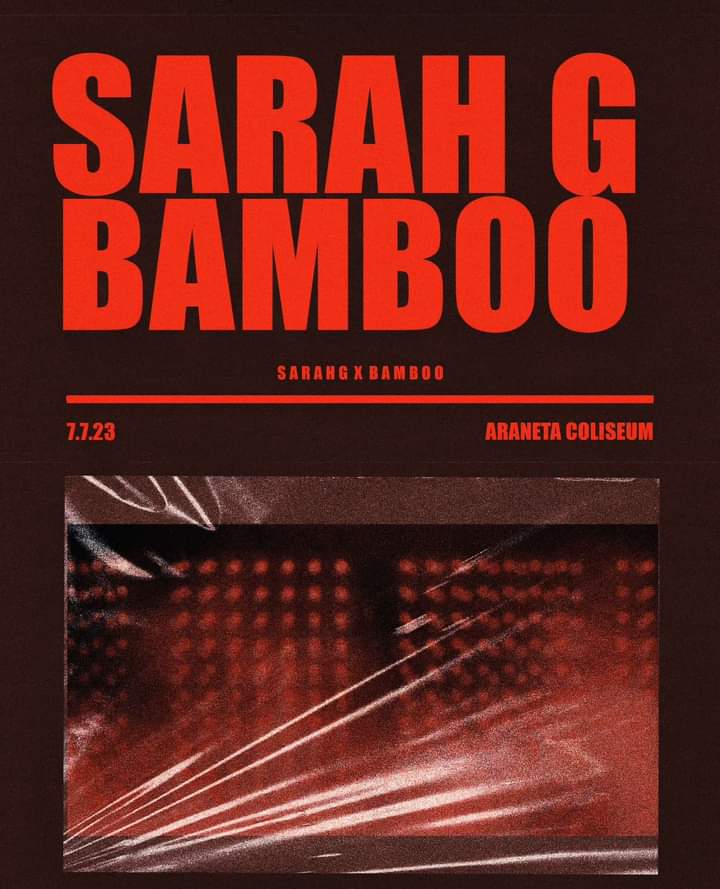 Sarah Geronimo + Bamboo
Araneta Coliseum this July 7

More details to follow.

Presented by @vivaliveinc <a href="/gproductionsph/">G Productions</a>
#2023ManilaConcerts