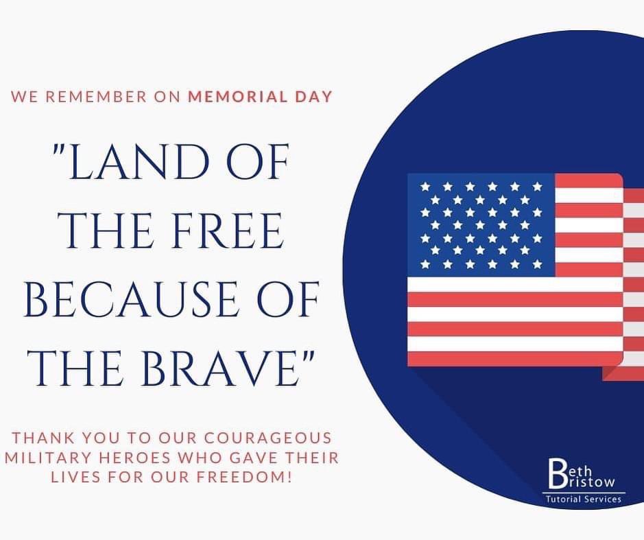 On Memorial Day, we stop to remember those who gave their lives for our freedom. 
.
.
#tutor #PSAT #SAT #ACT #SSAT #academics #collegeplanning #atlanta #testprep #testpreparation #education #frenchiesofinstagram #smooshface #chiefwellnessofficer #memorialday