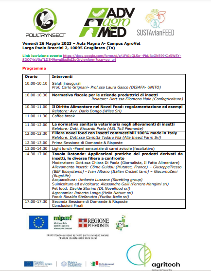 poultrynsect's tweet photo. On May 26 Poultrynsect teamed-up with @SustavianFeed and @Advagromed for the organisation of a brand new event, focused on the actual use of insects in feed&amp;food in Italy.Thanks to specialists of the feed&amp;food chain we discussed about insect-derived products opportunities!🐛🐓🍃 https://t.co/8UsryRYhOh