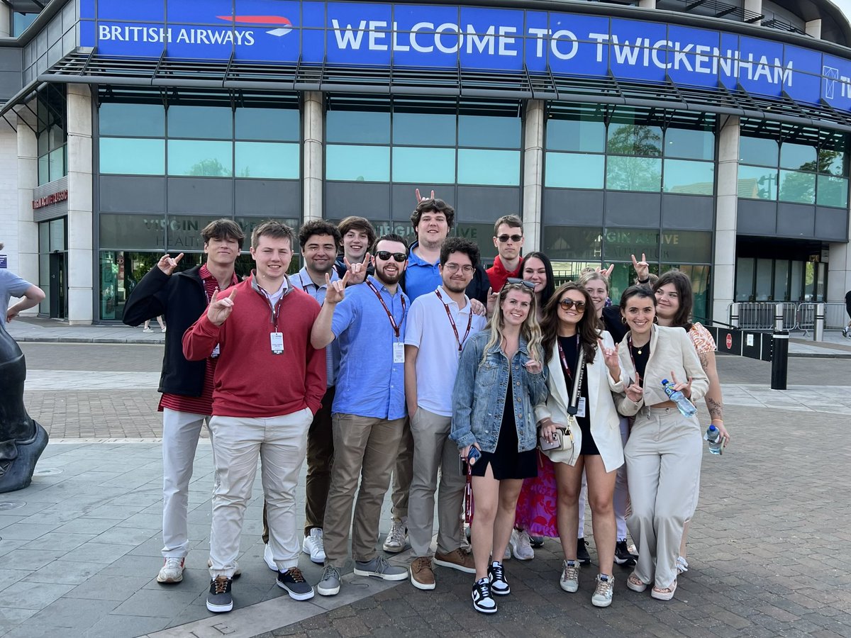 mbedwards1's tweet photo. Posting a little late, but thanks to @Twickenhamstad for amazing hospitality for our @NCStateCNR @NCSUStudyAbroad Sport Event/Facility students for the @premrugby Final on Saturday. Great game and experience for the students to see a major event like this. #PackAbroad https://t.co/tTS7tu5WfS