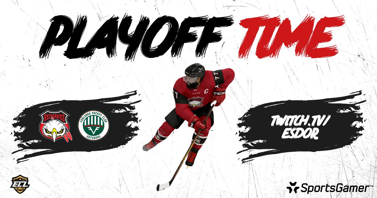 Playoff time in <a href="/SportsGamerGG/">SportsGamer</a>'s #ECL23Spring Elite. BO7 vs. #1 seed <a href="/FHCesport/">Frölunda HC Esport</a>, starting with games 1-3 tonight.

The experts once again gives us no chance. Let's see what we can do 🦅

Broadcast with commentary from <a href="/Esdor15/">Adam Ericson 🇺🇦</a> at Twitch.tv/Esdor, starting 20.30 CEST 📺