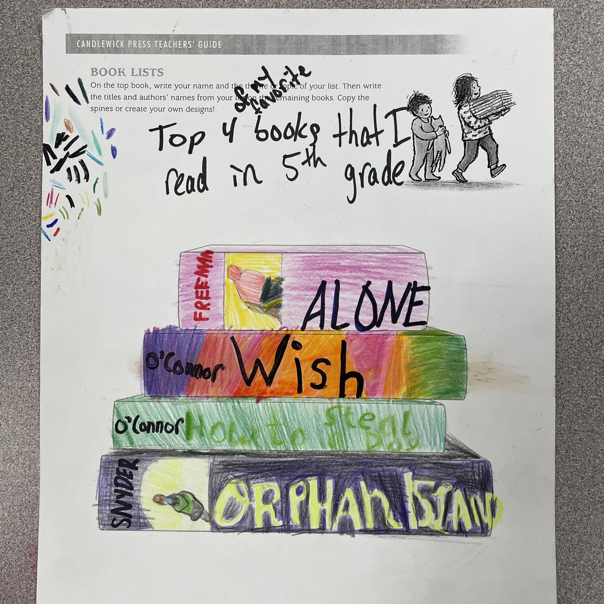 colbysharp's tweet image. We’ve been  using the activity guide from THIS IS A STORY for lots of fun things in our classroom. We are currently creating favorite books lists. candlewick.com/book_files/153…