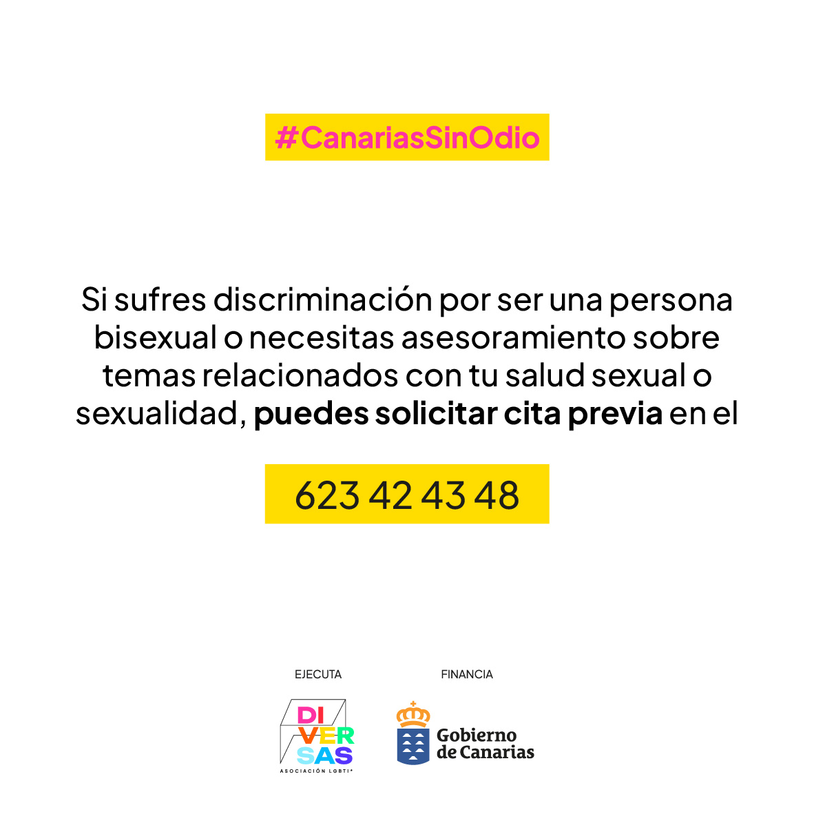 diversaslgbti's tweet photo. 💜 La bifobia, una de las principales discriminaciones que sufren las personas bisexuales, a quienes se les niega su orientación sexual. 

📲 Si sufres discriminación o necesitas asesoramiento, puedes solicitar cita previa en el 623 42 43 48. https://t.co/Ehs1PA8xL6