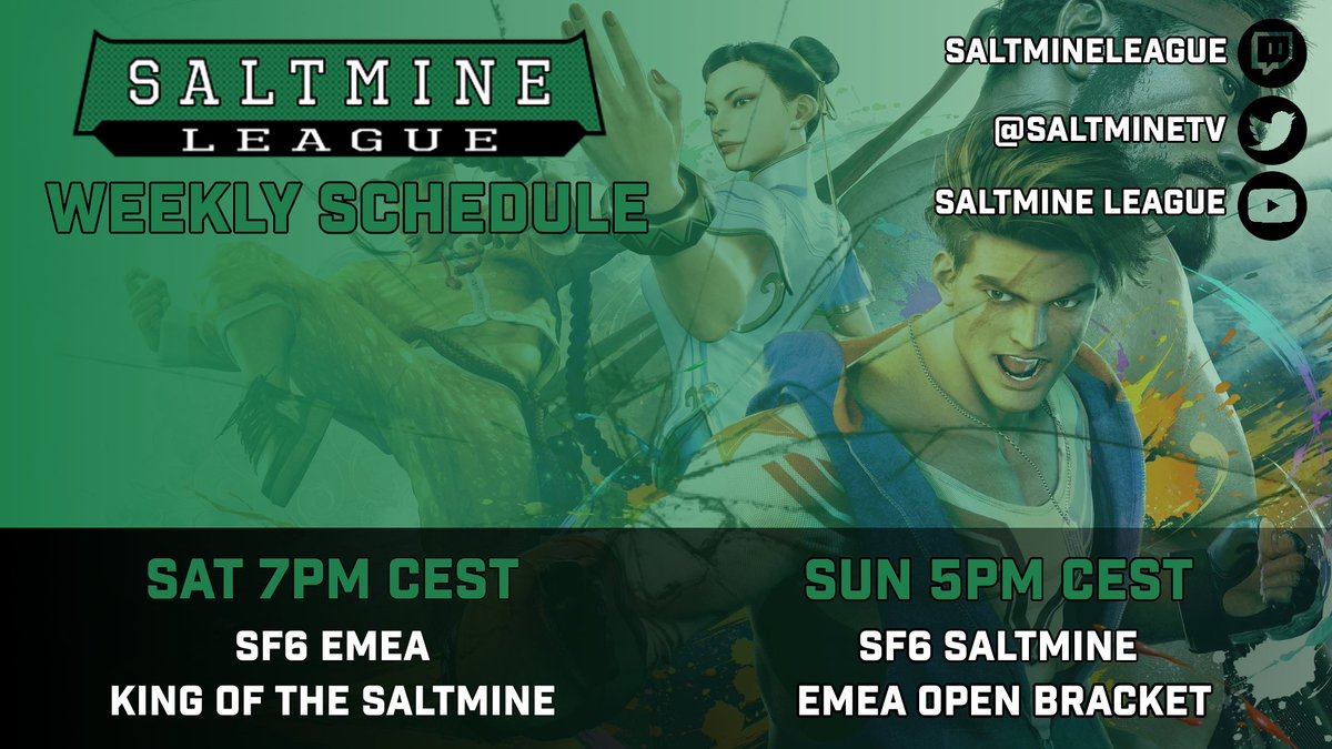 The new era begins this weekend!👀

You can now sign up for the first #SML #StreetFighter6 EMEA Ranking-Tournament of Season I which takes place on Sunday 04.06.2023 at 5pm (CEST) | 4pm (BST) #FGC #SF6

Sign-Up in Discord: discord.gg/MvNmKhX