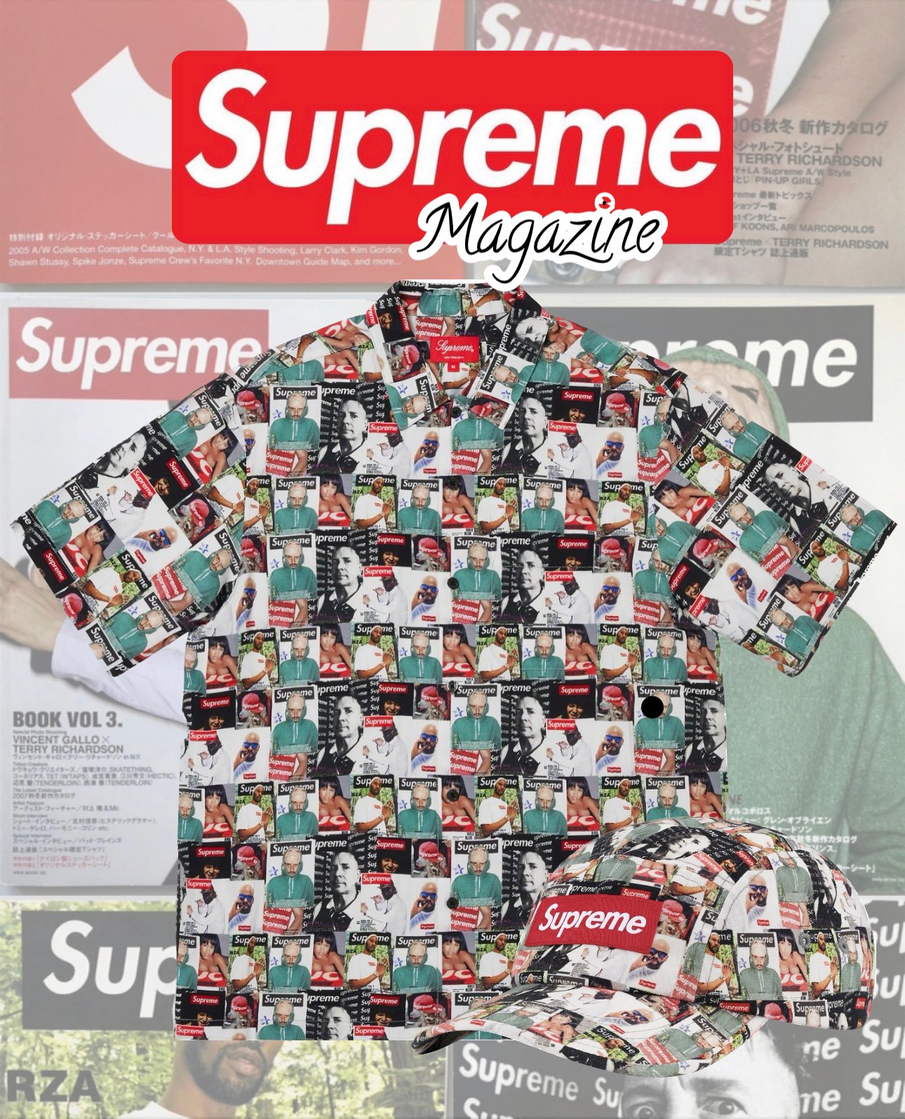 DropsByJay on X: Supreme Magazine Button Up & Camp Cap Paying homage  to the series of 6 Magazines published in Japan by Supreme between 2005 and  2010. Releasing in store and online