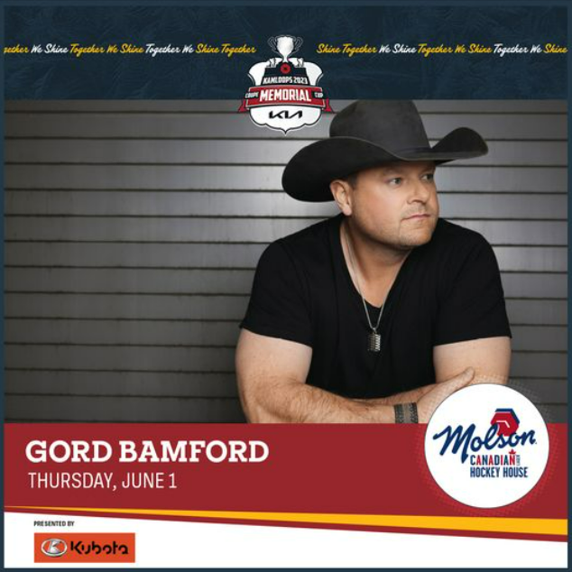 FREE CONCERT! The 2023 #MemorialCup presented by Kia Canada has Gord Bamford &amp; Dustin Bentall taking the stage as a part of Western Day presented by Kubota Canada June 1st @ 8:30PM happening at the Molson Canadian Hockey House! Check out all the events at chl.ca/hockey-house.