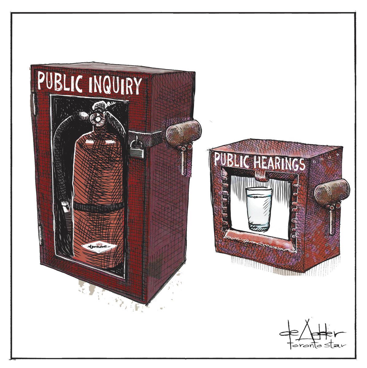 Cartoon for @TorontoStar  #publicinquiry #JustinTrudeau