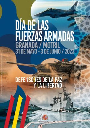 PoliciaGr's tweet photo. El próximo 3 de junio se celebra en #Granada el desfile por el día de las Fuerzas Armadas #DIFAS23. 
Además, durante esta semana se realizarán otros eventos relacionados con este día y se producirán diferentes afecciones al tráfico de las que vamos a informar en este HILO🧵: https://t.co/vOuAl0HuMe