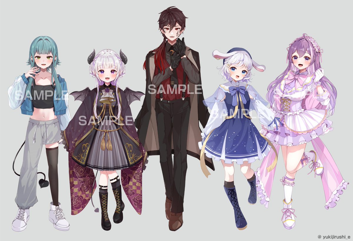 「【 報告 】  上半期で担当させて頂いたライバー様のイラストです。 配信もよろし」|ゆきじるし/VGGC5th & にじそ07のイラスト
