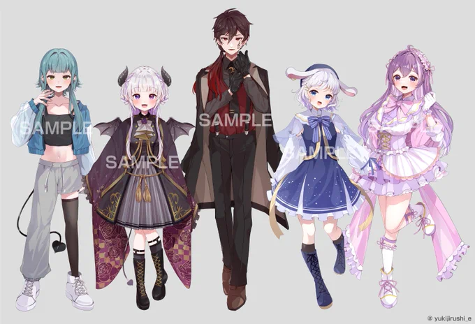【 報告 】  上半期で担当させて頂いたライバー様のイラストです。 配信もよろしくお願いいたします ツリーに名前記載あり。