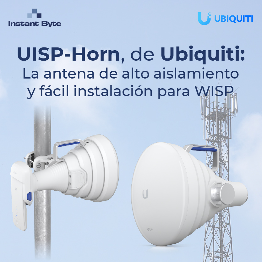 InstantByte's tweet photo. La antena ideal para radioenlaces en entornos de alta intensidad: UISP-Horn de @Ubiquiti: https://t.co/E0iNM9dPwd
💡 18 dBi, alto aislamiento especialmente PtMP congestionado, compacto, instalación sencilla.
📲 comercial@instantbyte.com
#Ubiquiti #UISP #WISP #InstantByte https://t.co/ZPGkDRjJc0