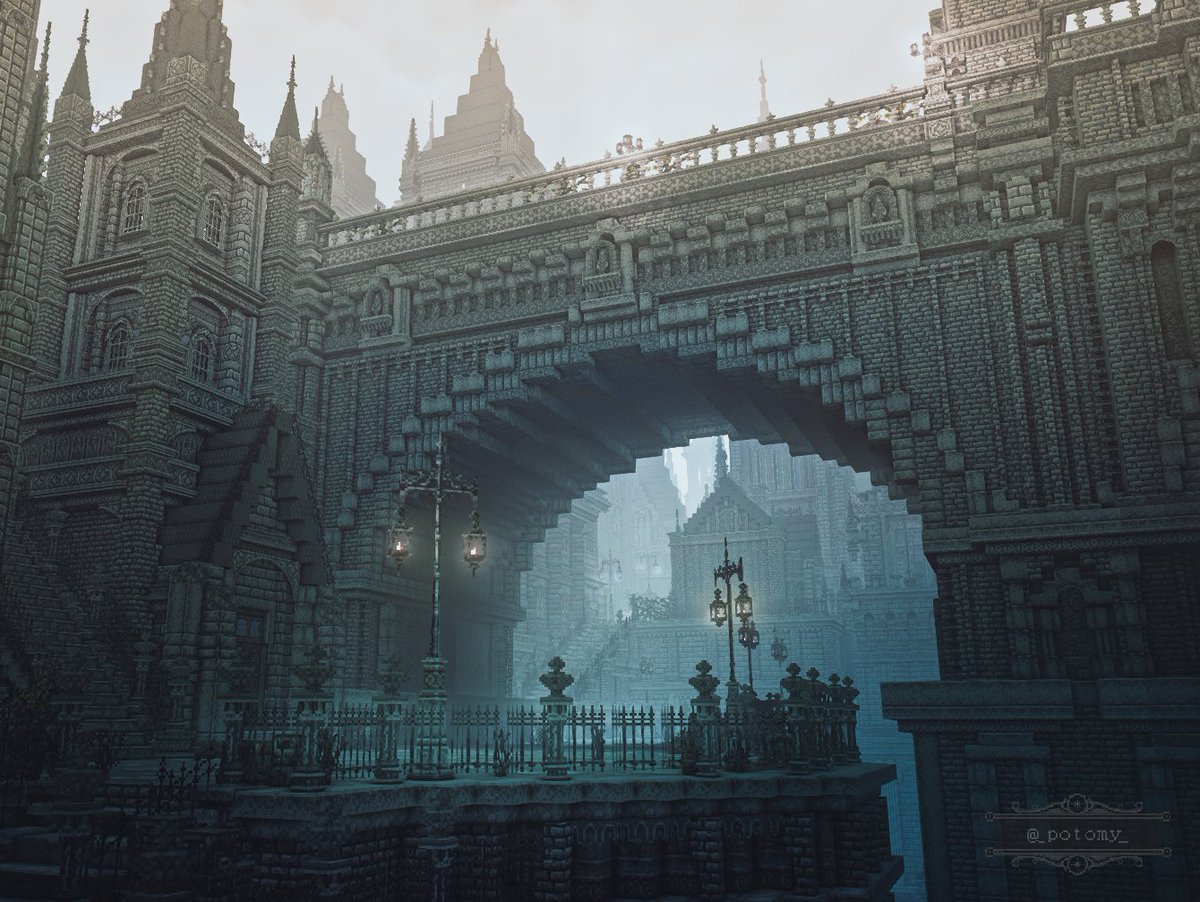 under the great bridge..
#Minecraft #Minecraftbuilds #Bloodborne