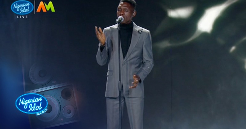Nigerianidol's tweet photo. Abraham made his debut on the Live Show with an amazing rendition of 'Go the Distance' by @mbsings. Click through to watch his performance. #NigerianIdol