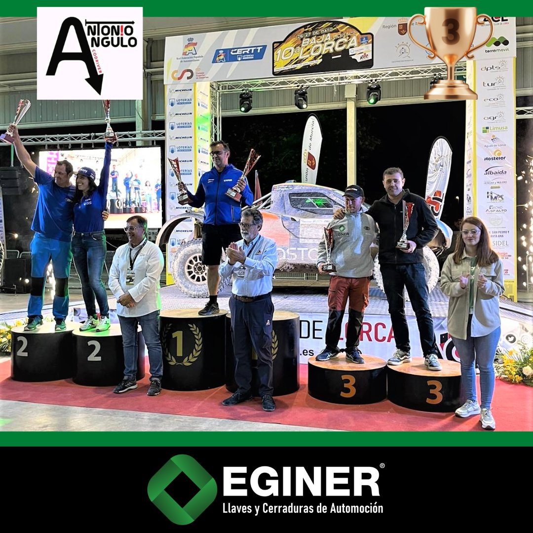EGINERSL's tweet image. ✅ Arrancábamos la semana con una buena noticia.

Nuestro embajador en el último @dakar  @Angulo_codriver participaba este pasado fin de semana en la @BajaLorca 

Consiguiendo subir al podio en la P3 por lo que aprovechamos desde aquí para felicitarlo, a seguir sumando éxitos !