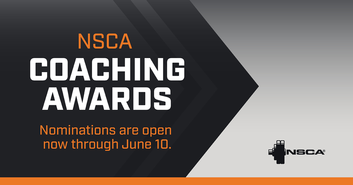 It’s time to nominate your NSCA Coach of the Year. Recognize a Professional, College, or Assistant College S&amp;C Coach who is making a difference in athlete performance through safe, evidence-based methods. 

Deadline: June 10. Nominate now. 

nsca.com/membership/awa…]
#NSCAstrong