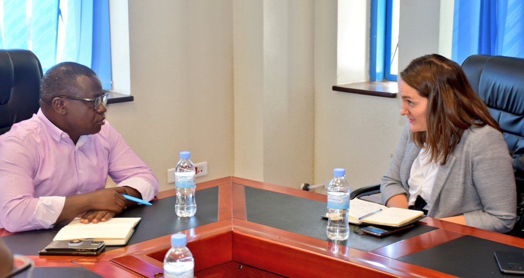 RwandaWest's tweet image. This morning, Governor @HabitegekoFran1 received in his office Sophie Duchanoy, the Coutry Manager of #TechnoServe and her delegation. Their discussion focused on the new project #ReGenerateRwanda to be introduced in Western Province.
